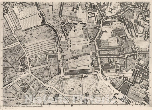 Historic Map : London (England), City Atlas Map, Sheet D 2 (b). 1919 - Vintage Wall Art