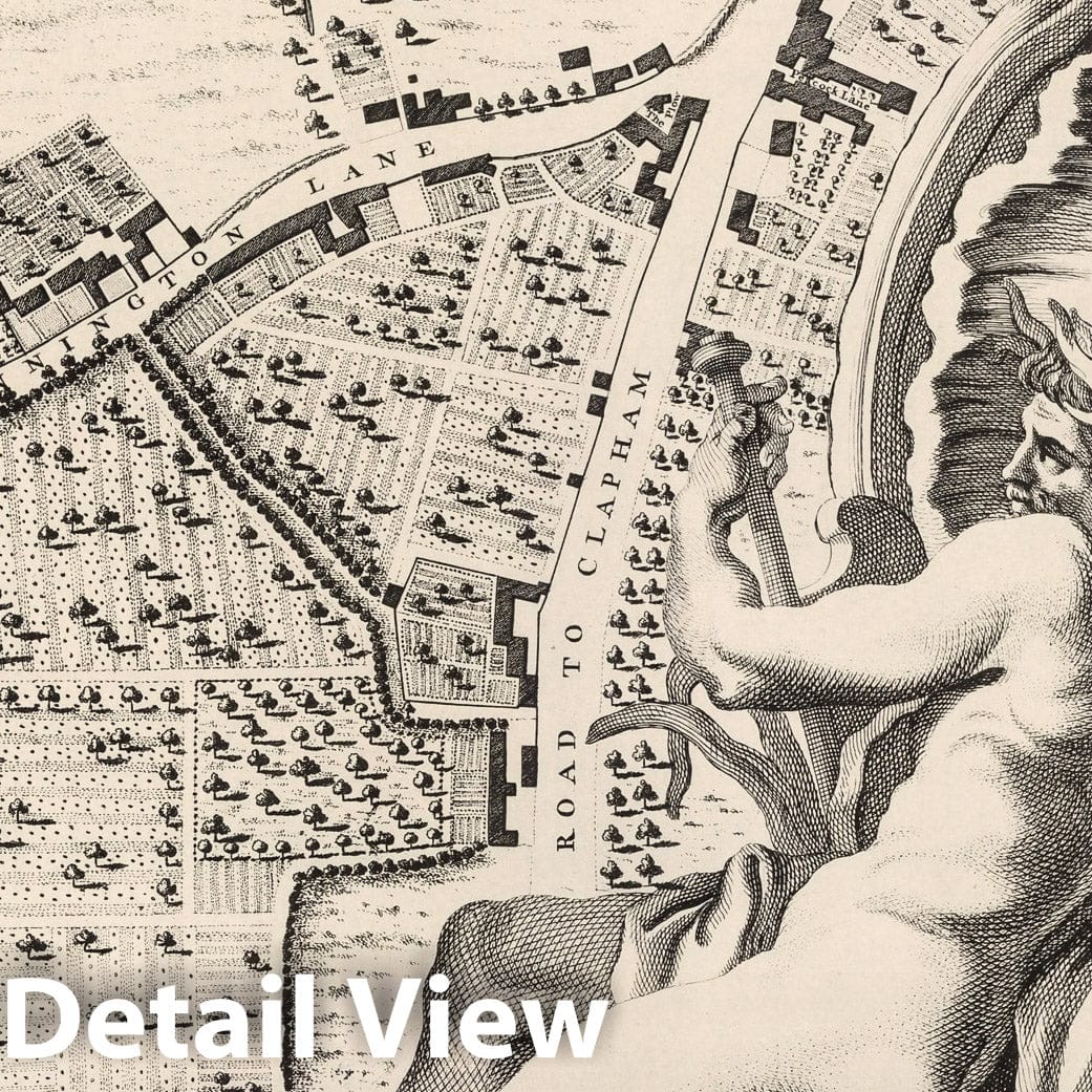 Rocque's Map of London, 1746 - Historical Map Reproduction