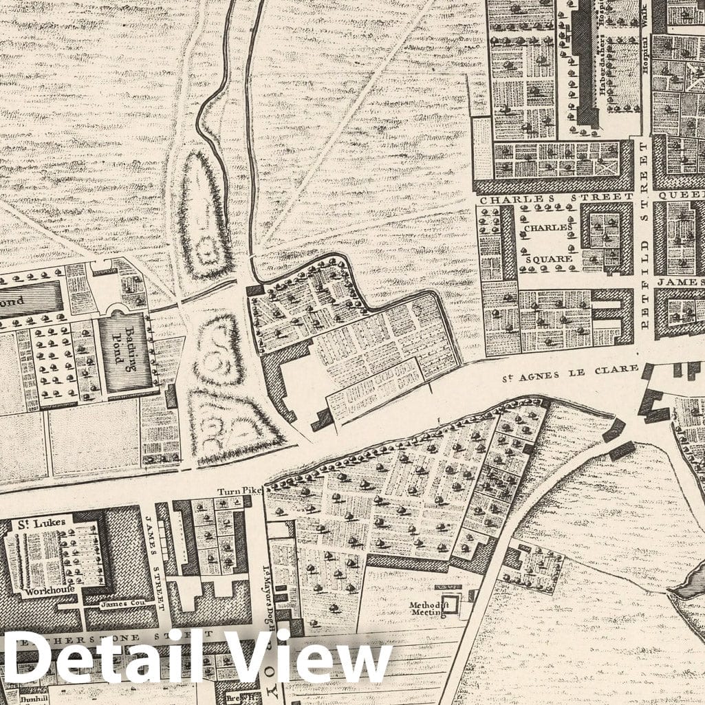 Rocque's Map of London, 1746 - Historical Map Reproduction
