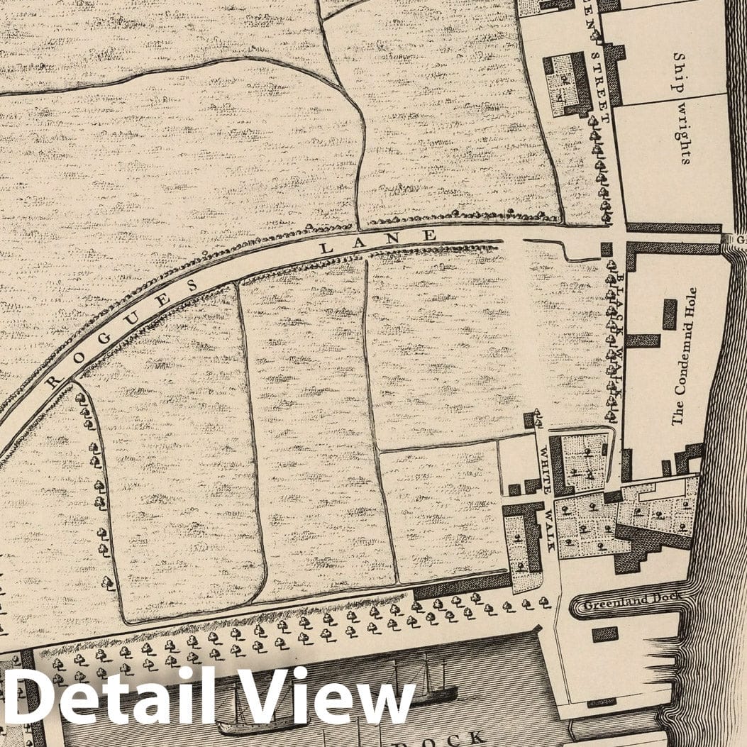 London, England - Sheet H 3, 1746 - Rocque's Map of London Facsimile