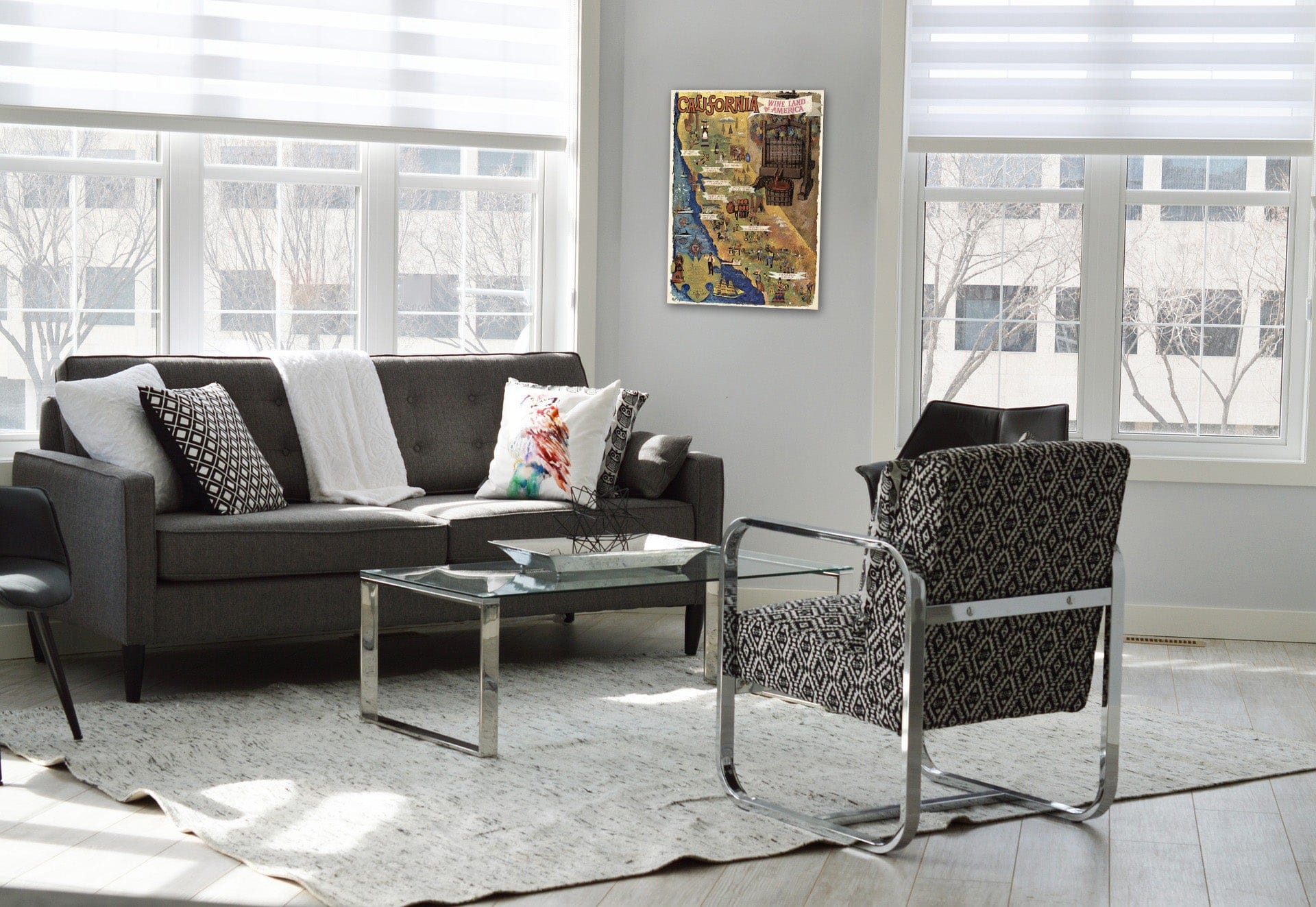 Historic Map : California, Wine Land of America. 1960 - Vintage Wall Art