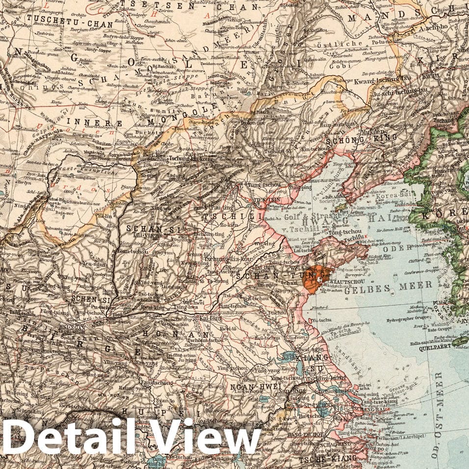 East Asia - No. 44, 1898 - Historical Map Print from Neuer Handatlas