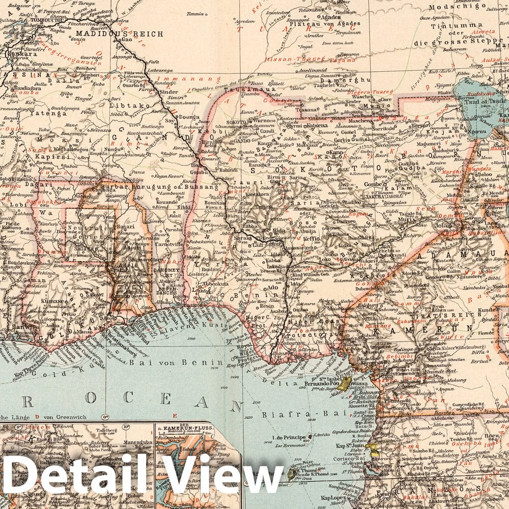 West Africa - Nautical Chart, 1898 - Historical Map Print
