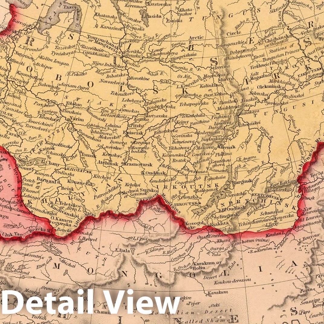 Russia in Asia and Tartary, 1859 - Historical Map Print