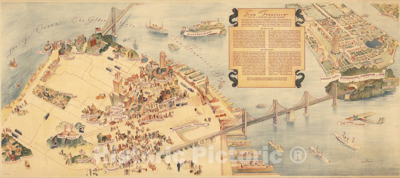 San Francisco - Pictorial Map, 1936
