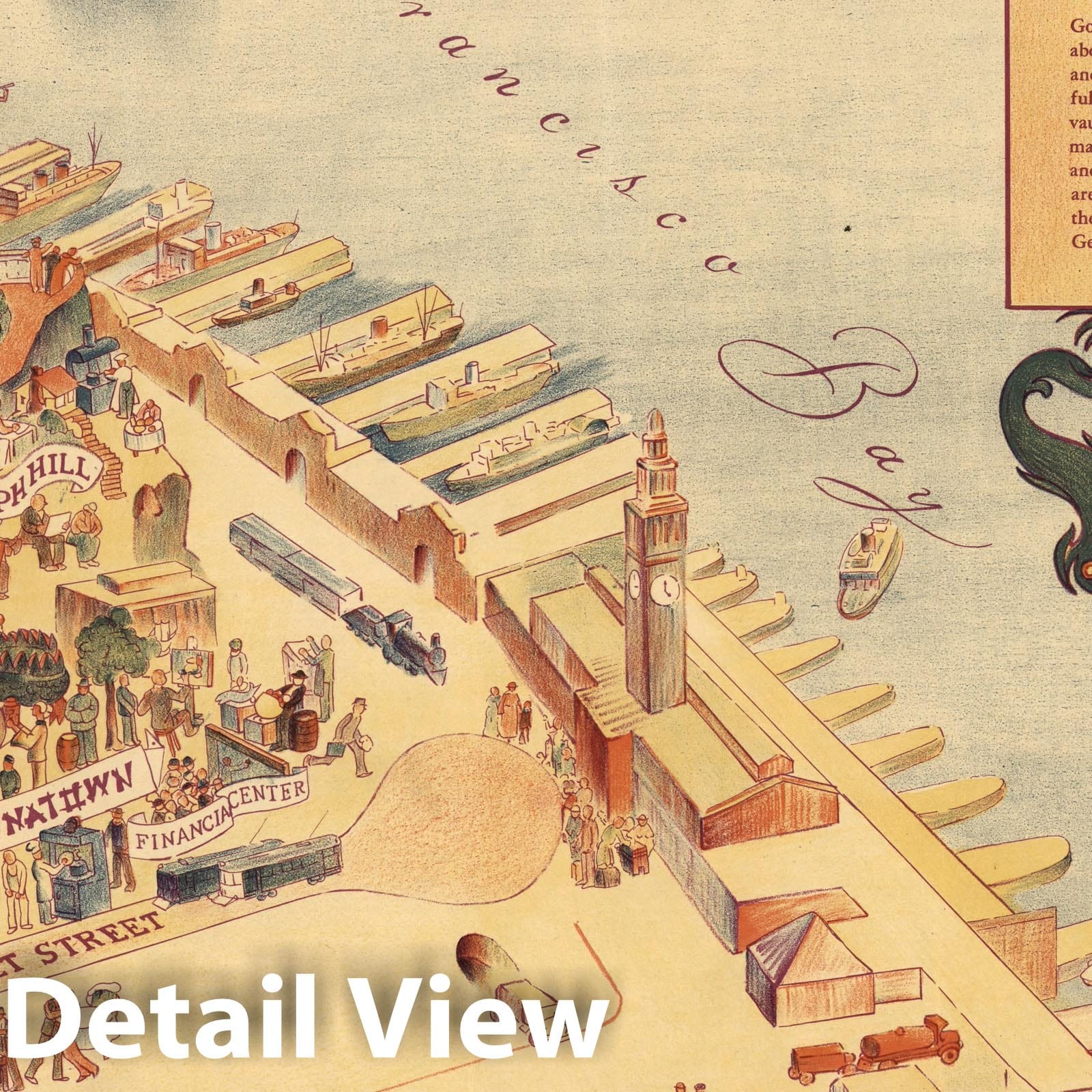 San Francisco - Pictorial Map, 1936