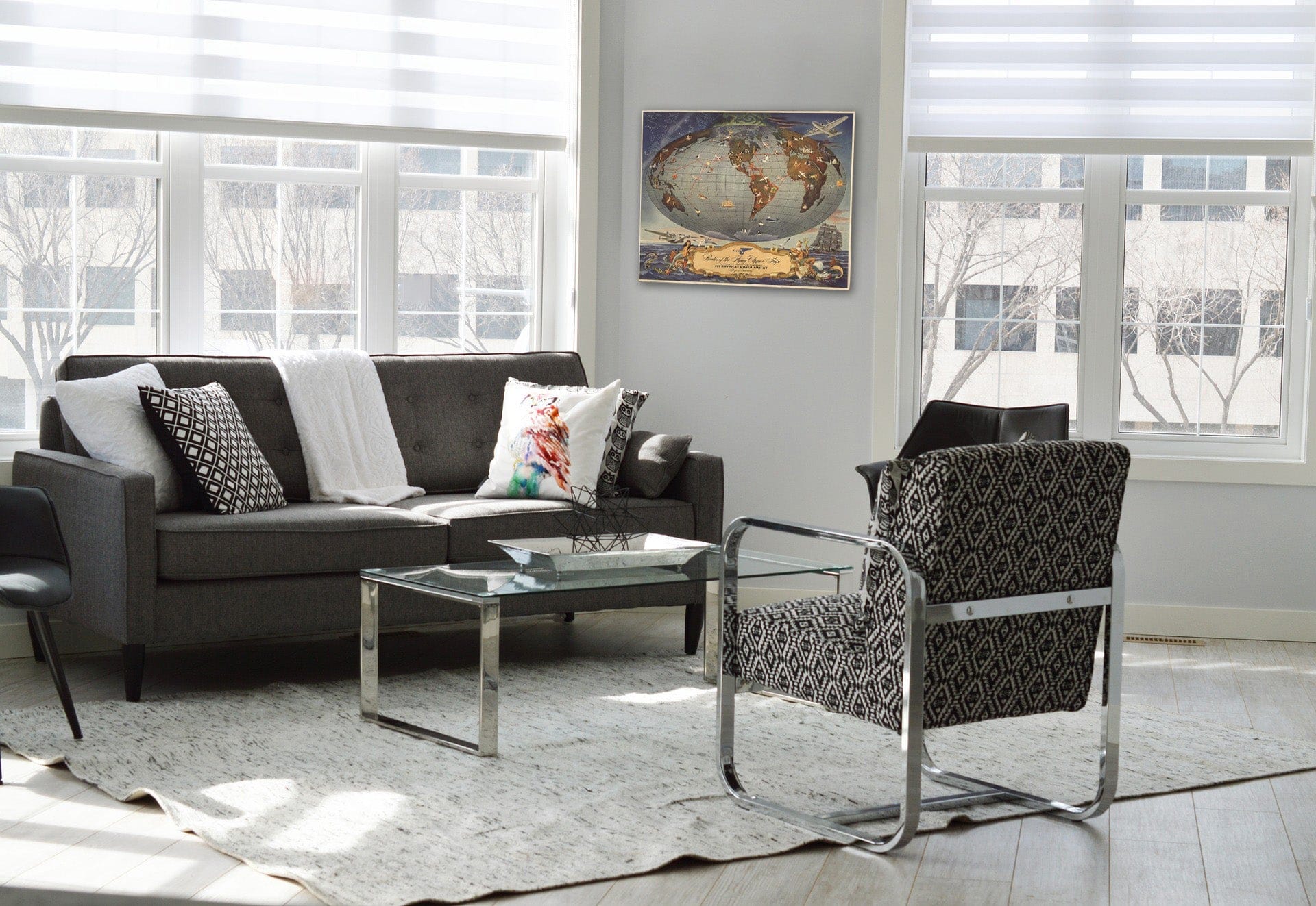 Historic Map : Routes of the Flying Clipper Ships. 1941 v1 - Vintage Wall Art