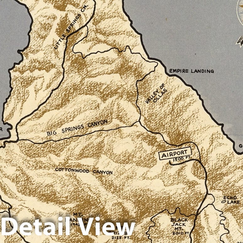Santa Catalina Island - Bird's Eye View, 1948 - Historical Map Print