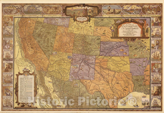 Historic Map : exploration in the Spanish Southwest, 1528-1793 v1