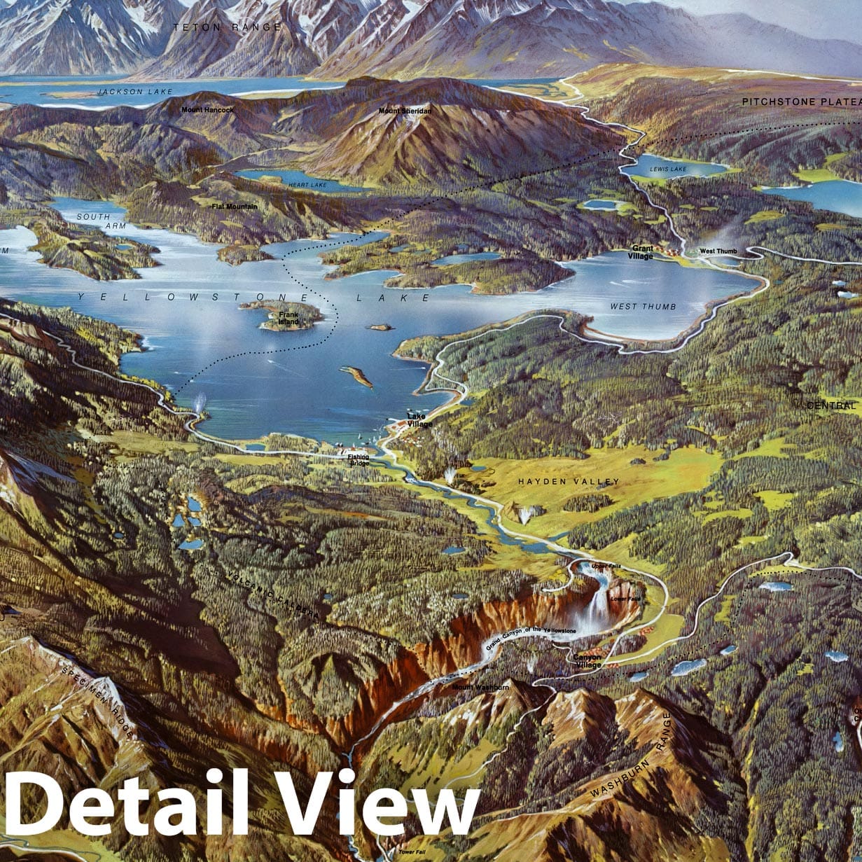 Yellowstone and Grand Teton National Parks - Pictorial Map, 1991