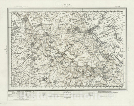 Historic Map : 103 Louth (Hills) 1899 - Vintage Wall Art
