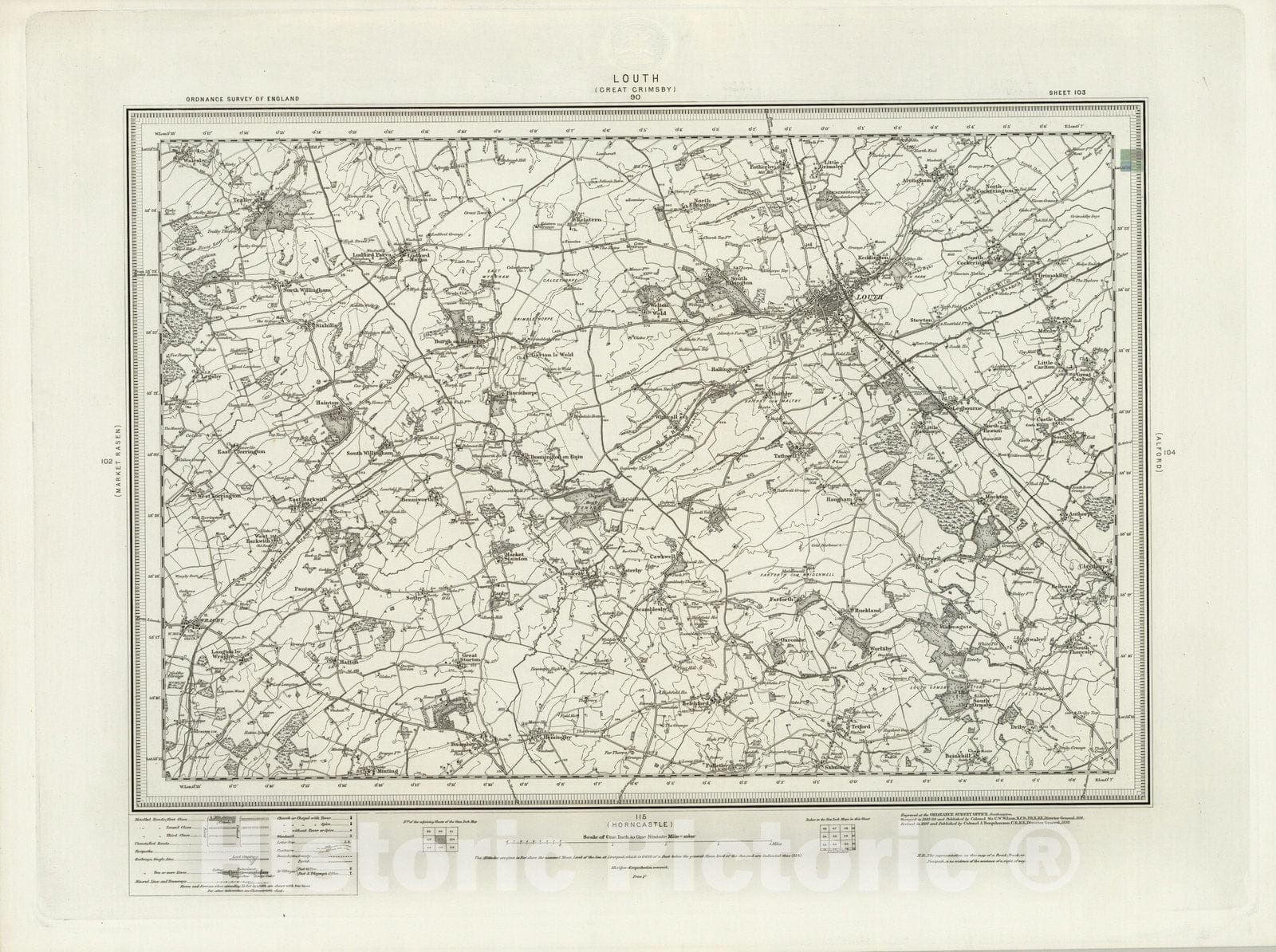Historic Map : 103 Louth 1899 - Vintage Wall Art