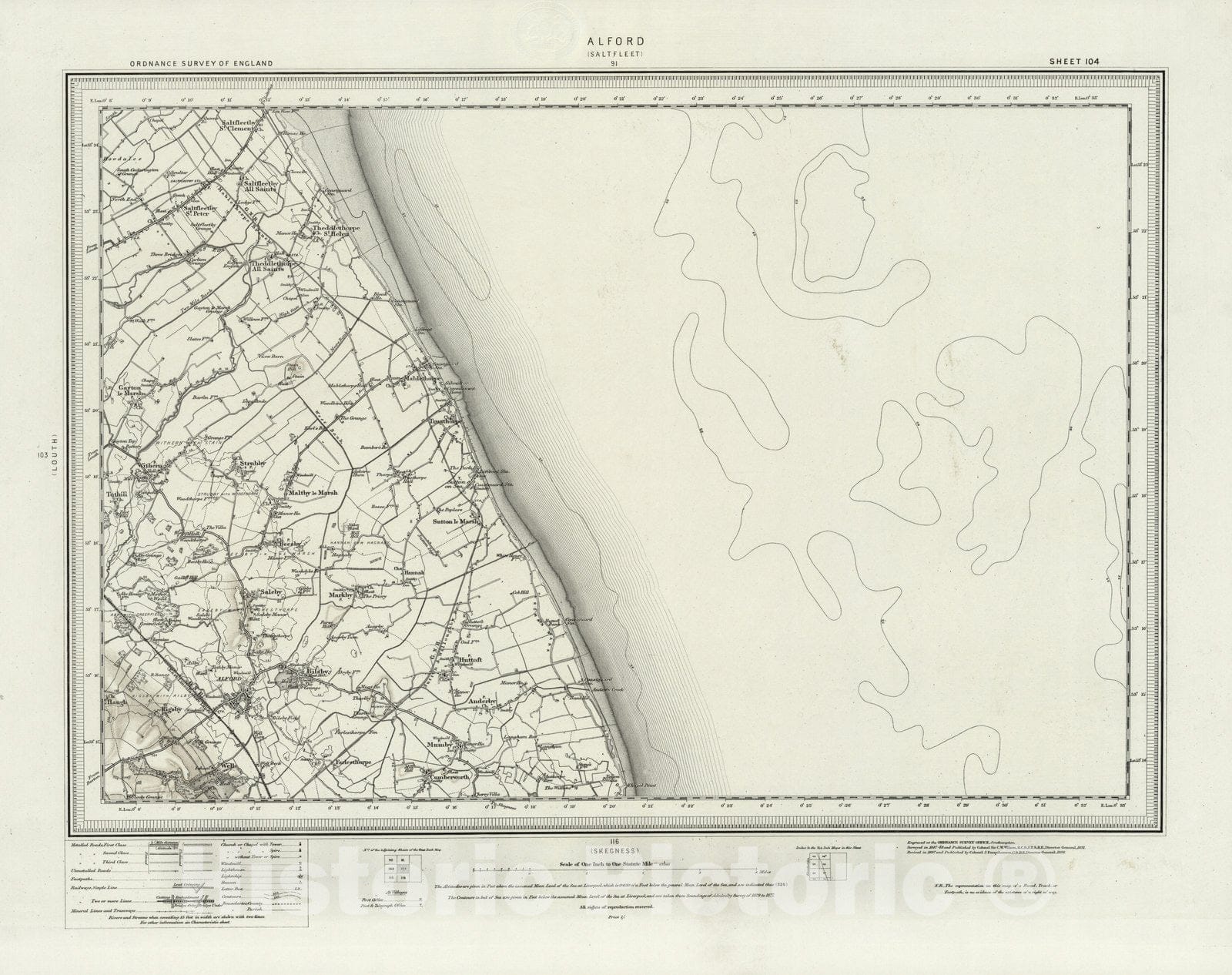 Historic Map : 104 Alford (Hills) 1898 - Vintage Wall Art