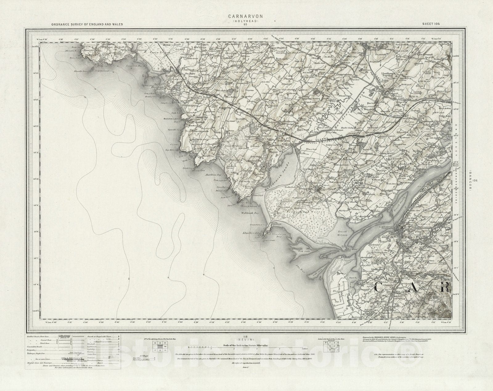 Historic Map : 105 Carnarvon (Hills) 1899 - Vintage Wall Art