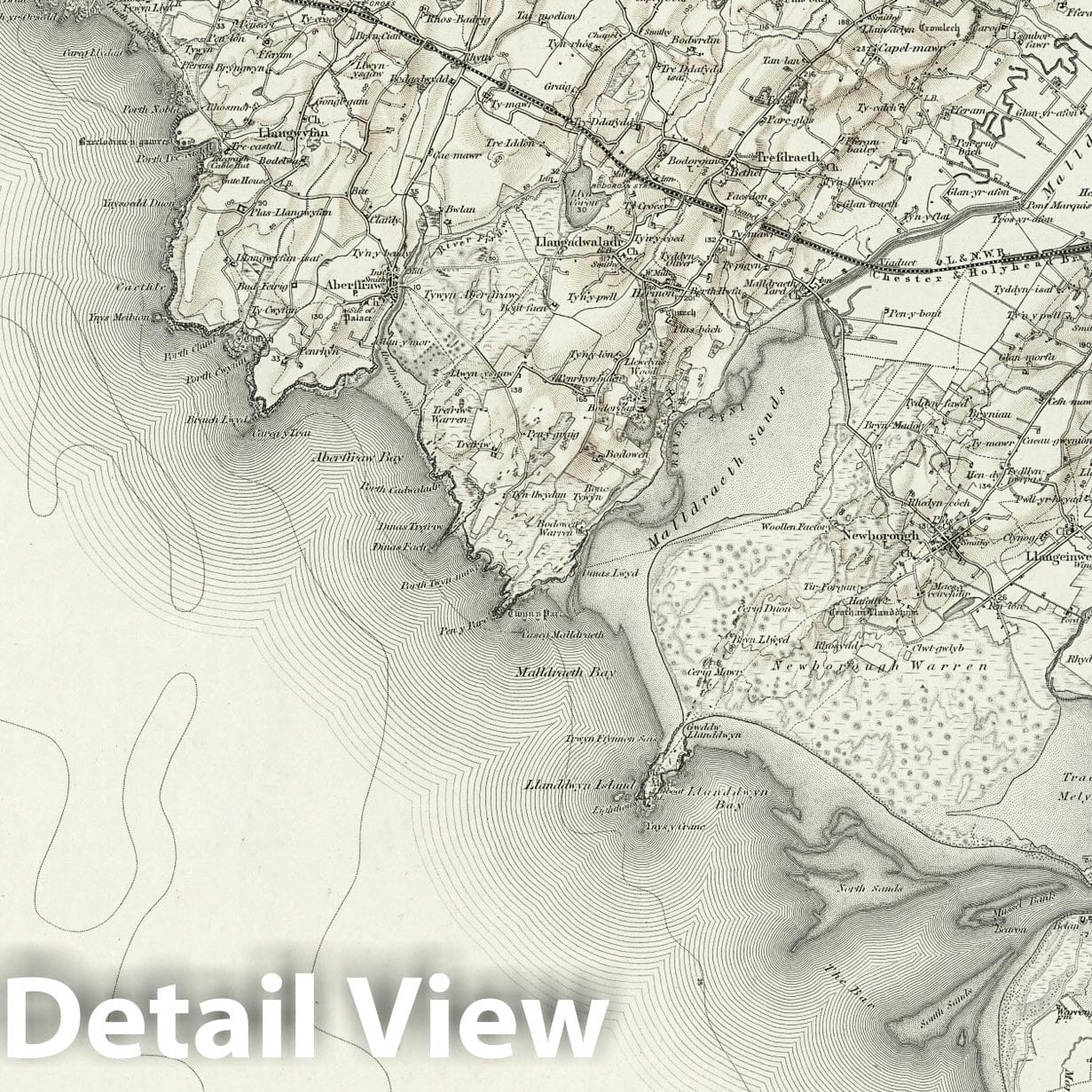 Carnarvon - Survey Map, 1899 - Ordnance Survey Topographic Map Print