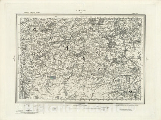 Historic Map : 107 Denbigh 1898 - Vintage Wall Art