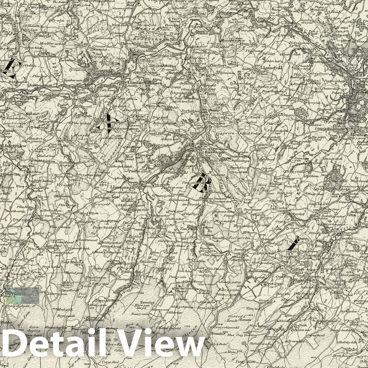 Denbigh - Survey Map, 1898 - Ordnance Survey England