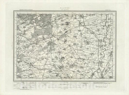 Historic Map : 113 Ollerton 1899 - Vintage Wall Art