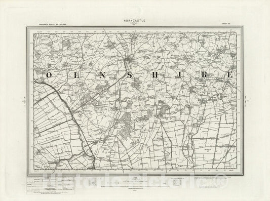 Historic Map : 115 Horncastle 1899 - Vintage Wall Art