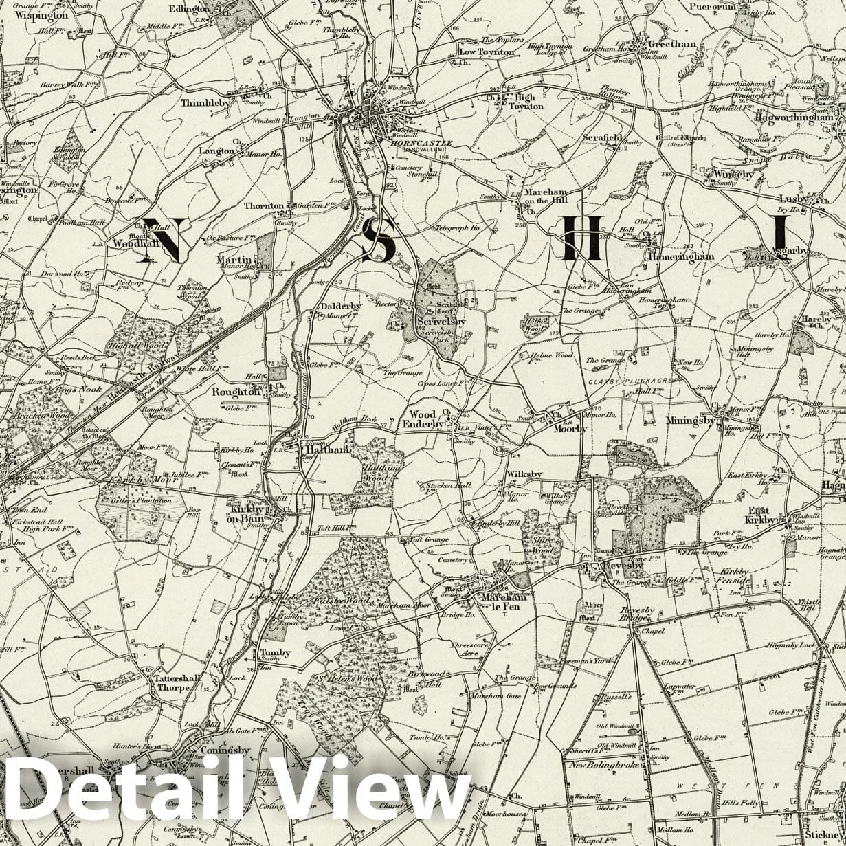 Horncastle - Survey Map, 1899 - Ordnance Survey England