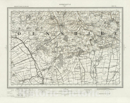 Historic Map : 115 Horncastle (Hills) 1899 - Vintage Wall Art