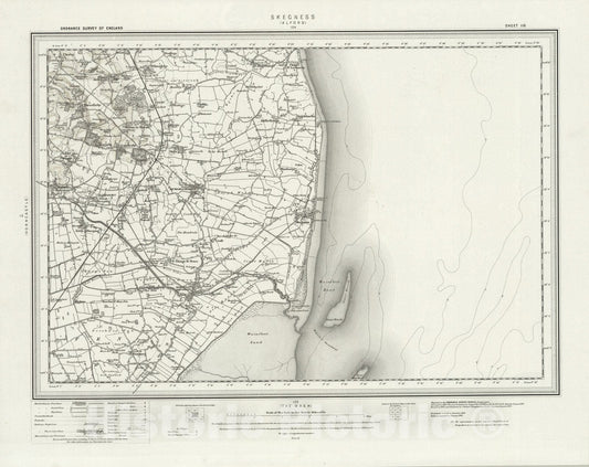 Historic Map : 116 Skegness (Hills) 1898 - Vintage Wall Art