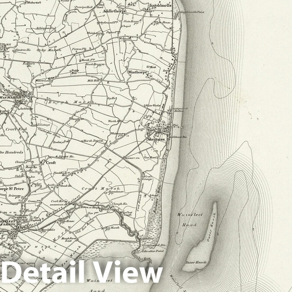 Skegness - Survey Map, 1898 - Ordnance Survey England