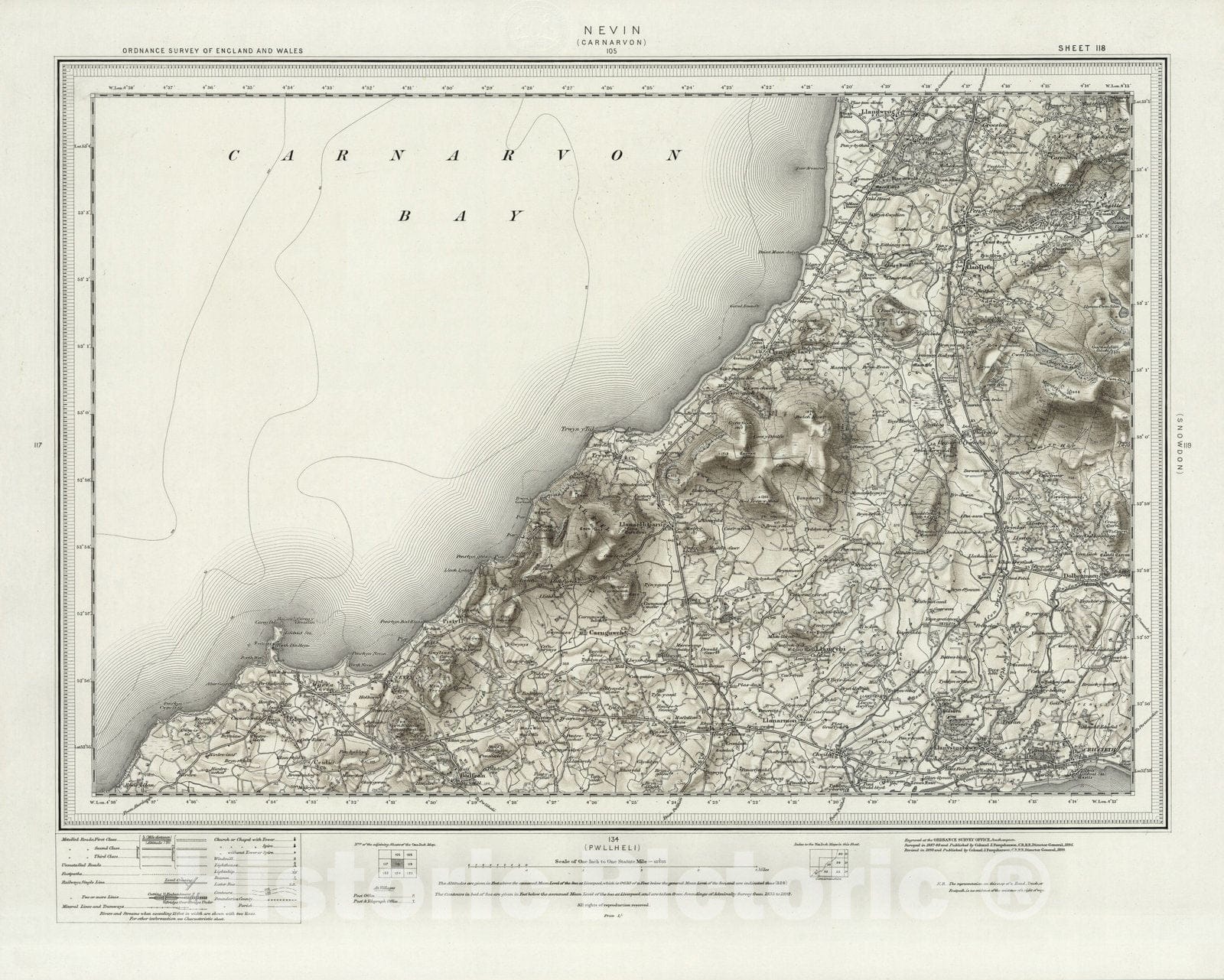 Historic Map : 118 Nevin (Hills) 1899 - Vintage Wall Art