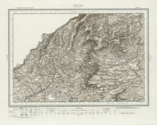 Historic Map : 12 Shopford (Hills) 1897 - Vintage Wall Art