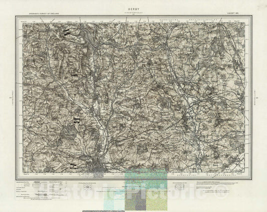 Historic Map : 125 Derby (Hills) 1897 - Vintage Wall Art