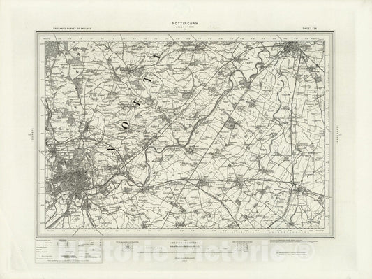 Historic Map : 126 Nottingham 1899 - Vintage Wall Art