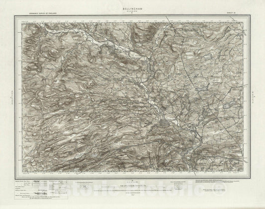 Historic Map : 13 Bellingham (Hills) 1897 - Vintage Wall Art