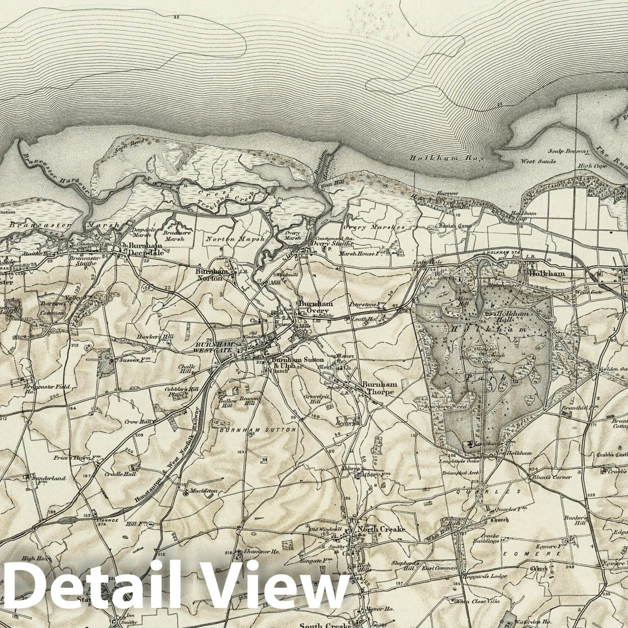 Wells-next-the-Sea - Survey Map, 1899 - Ordnance Survey Historical Print