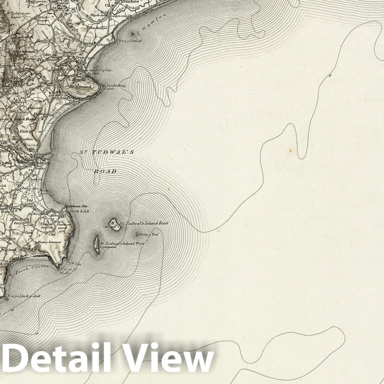 Pwllheli - Survey Map, 1899 - Historical Map Print