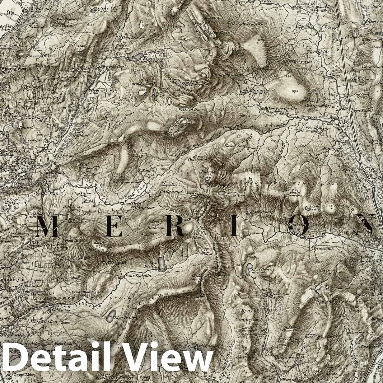 Harlech - Survey Map, 1899 - Ordnance Survey Topographic Map Print