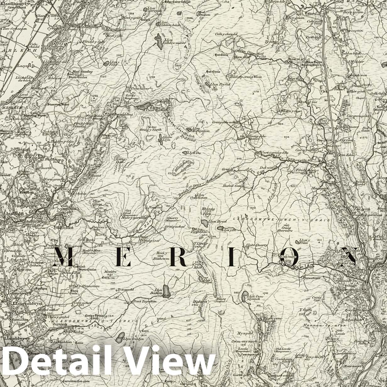 Harlech - Survey Map, 1899 - Ordnance Survey of England