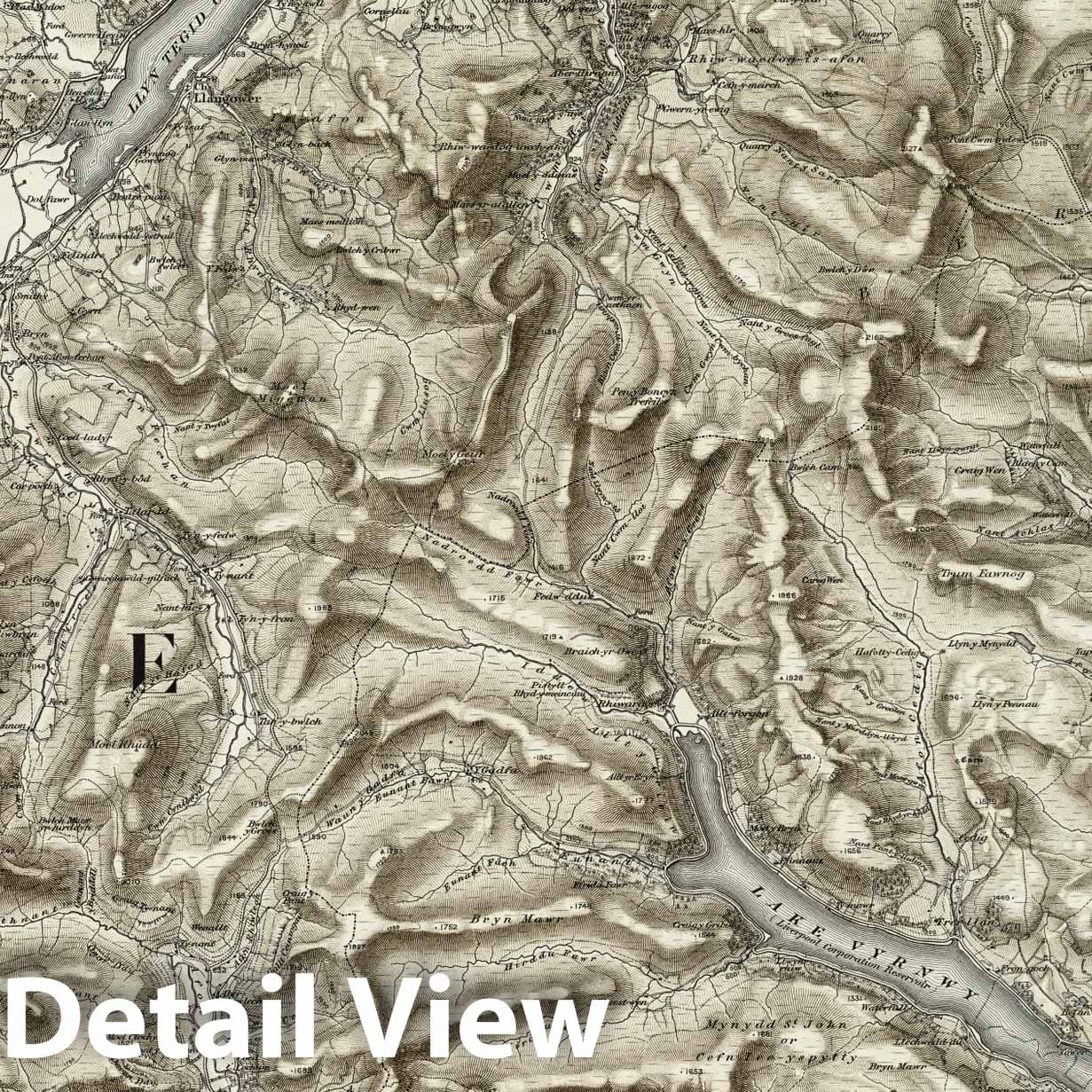 Bala - Survey Map, 1899 - Ordnance Survey Historical Map Print