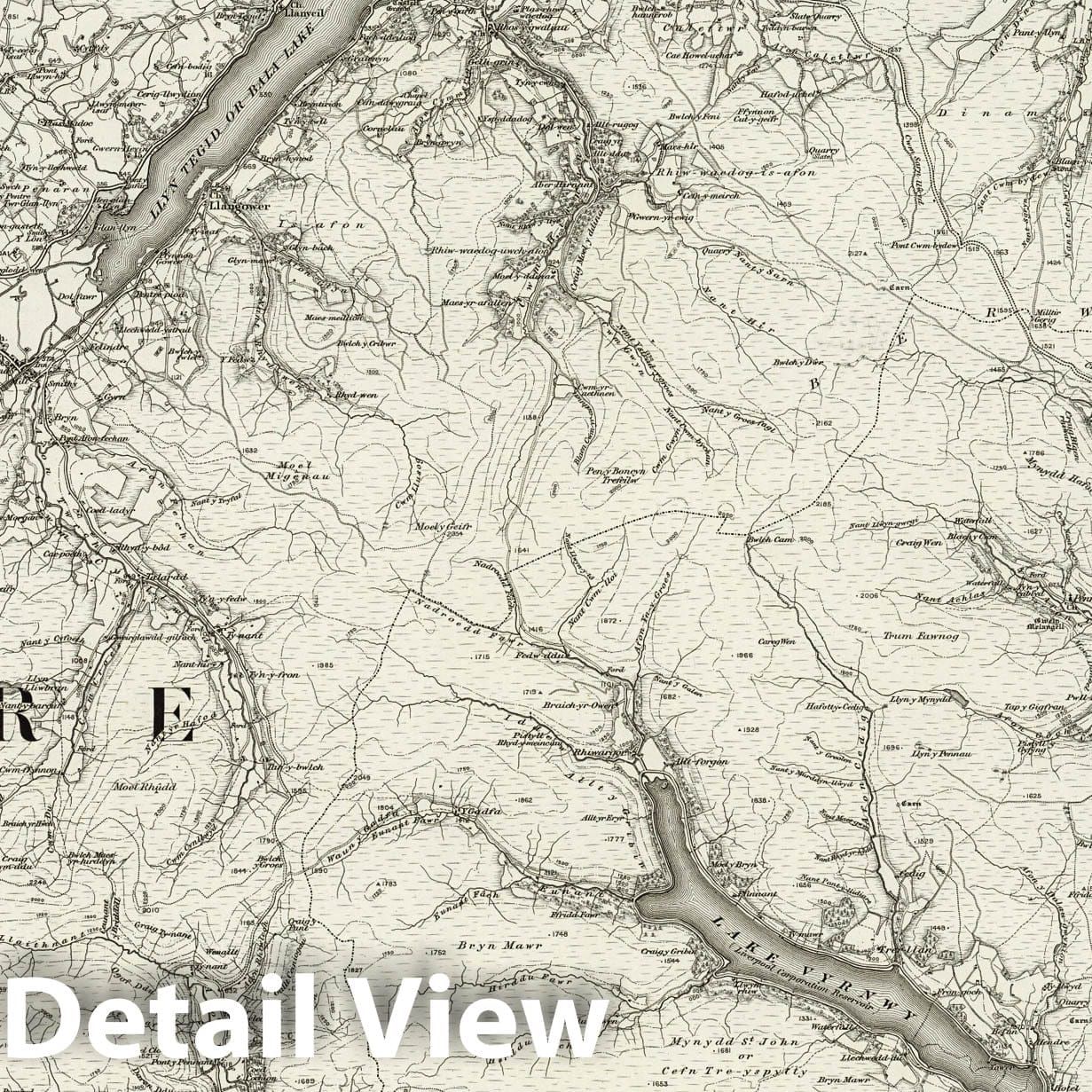 Bala - Survey Map, 1899 - Ordnance Survey Historical Map Print
