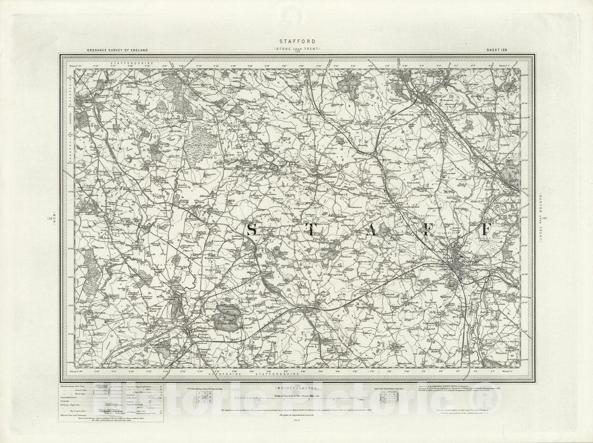 Historic Map : 139 Stafford 1899 - Vintage Wall Art