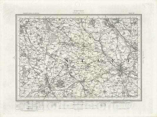 Historic Map : 139 Stafford 1899 - Vintage Wall Art