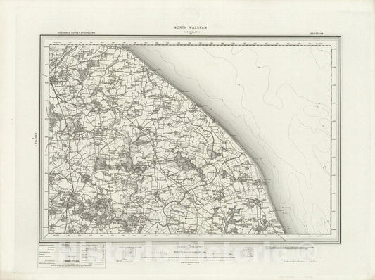 Historic Map : 148 North Walsham 1898 - Vintage Wall Art