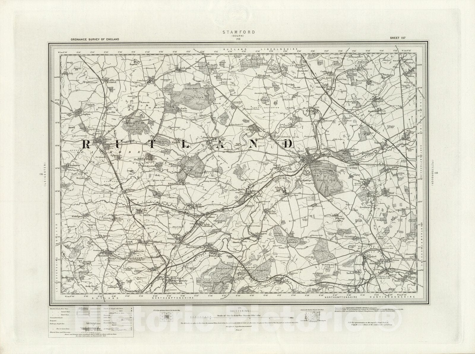 Historic Map : 157 Stamford 1899 - Vintage Wall Art