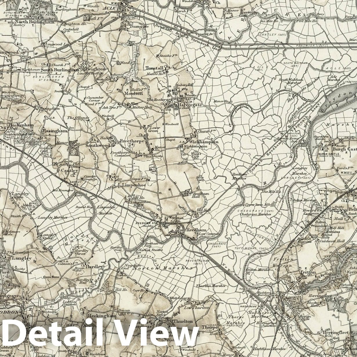 Great Yarmouth - Survey Map, 1898 - Ordnance Survey England