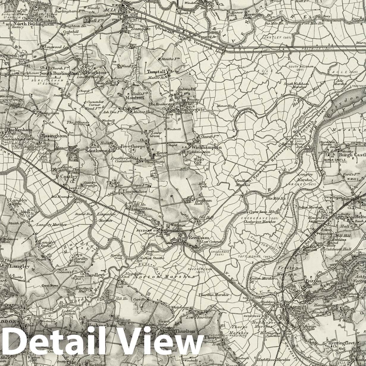 Great Yarmouth - Survey Map, 1898 - Ordnance Survey England