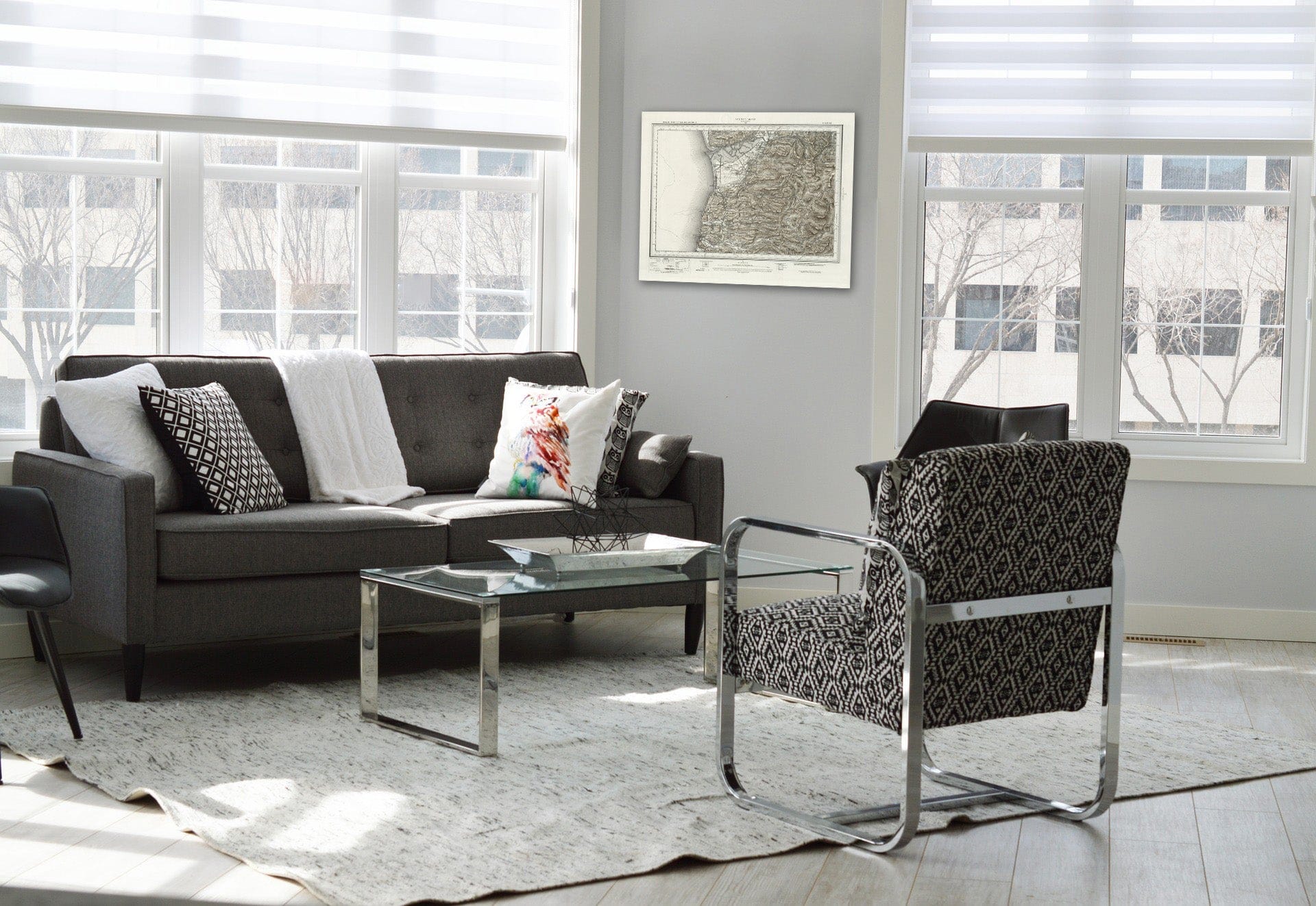 Historic Wall Map : 163 Aberystwyth (Hills) 1899 - Vintage Wall Art