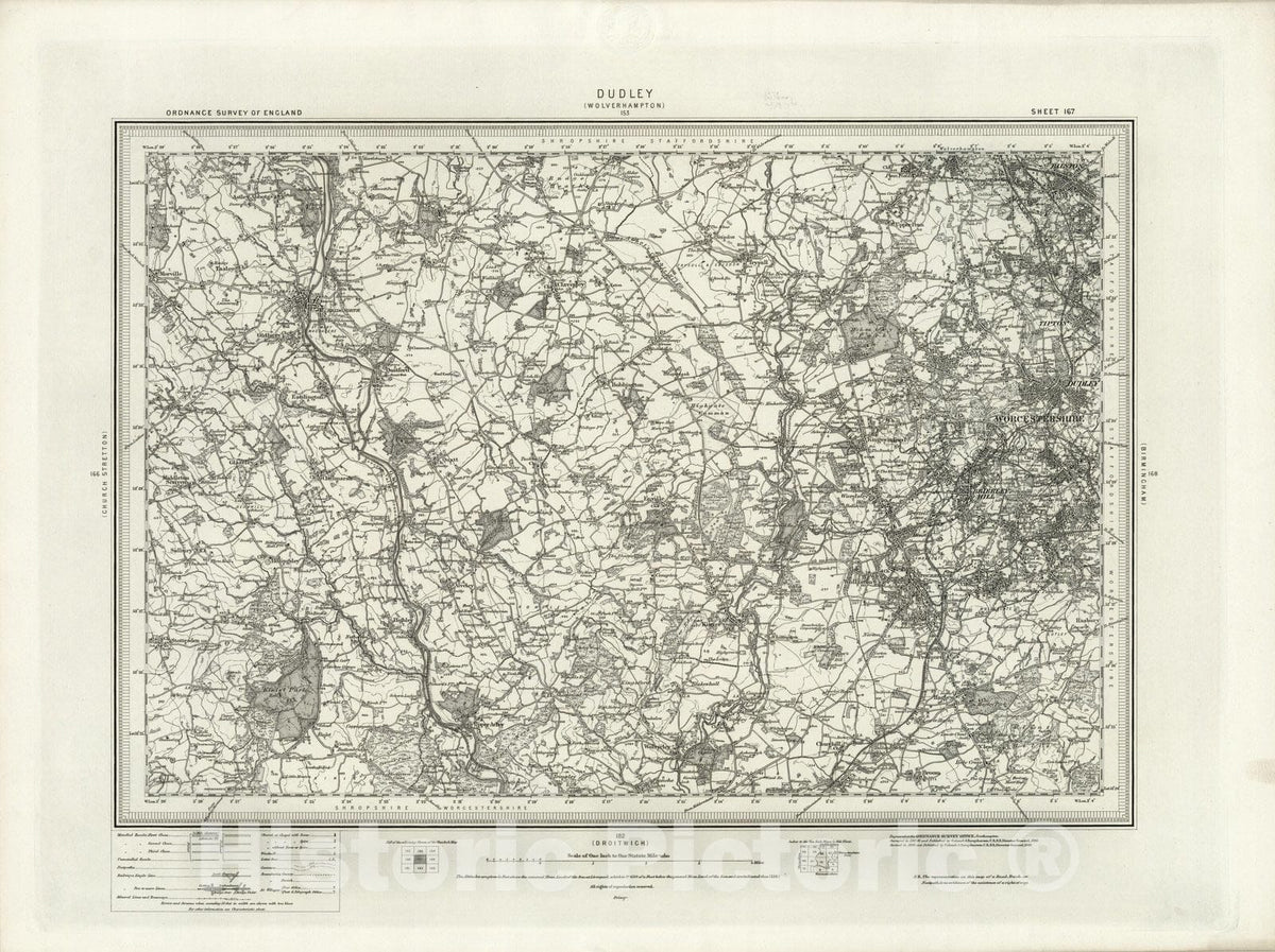 Historic Map : 167 Dudley 1899 - Vintage Wall Art