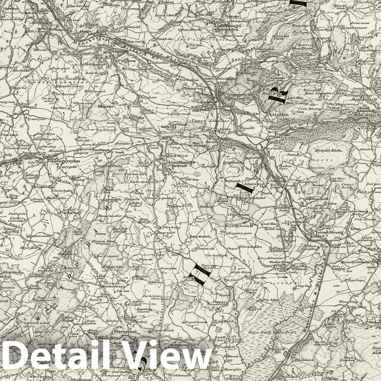Llanilar - Survey Map, 1899 - Ordnance Survey of England