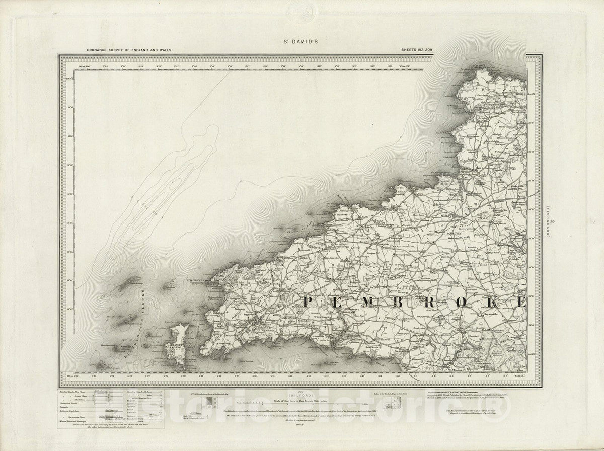 Historic Map : 209 St David's 1898 - Vintage Wall Art