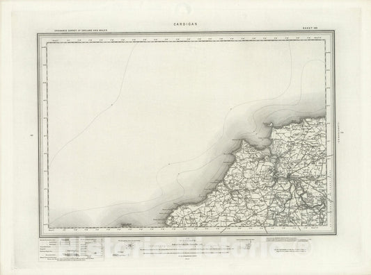 Historic Map : 193 Cardigan 1898 - Vintage Wall Art
