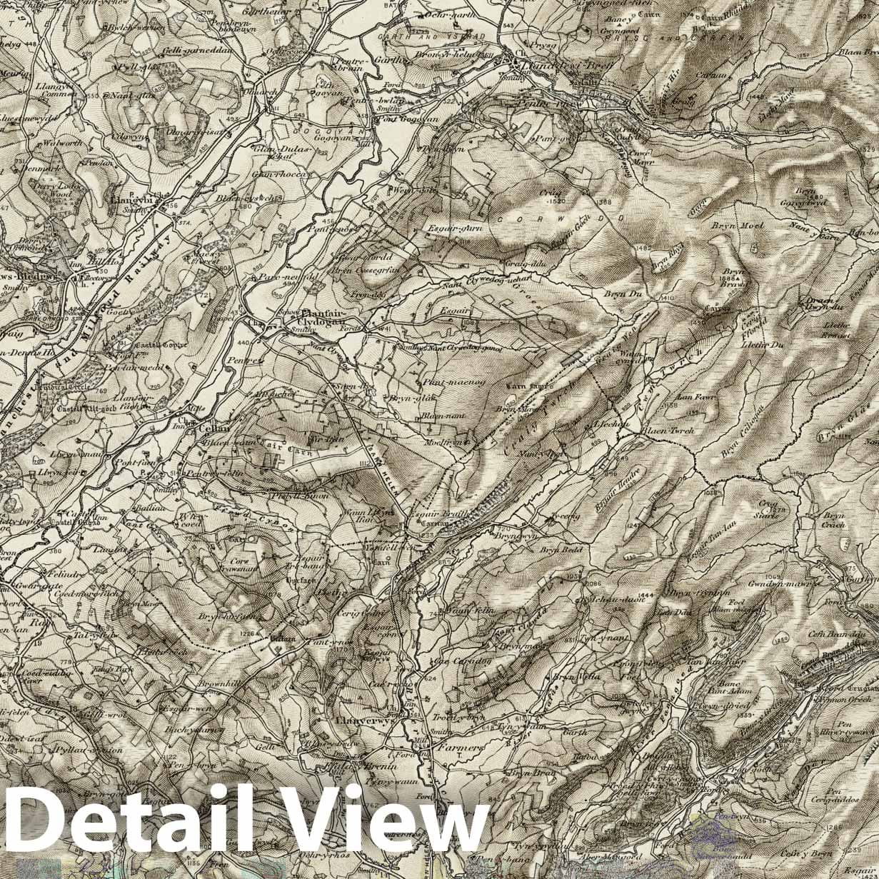 Lampeter - Survey Map, 1899 - Ordnance Survey England